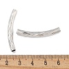 Brass Curved Tube Beads KK-B120-01F-P-3