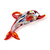 Handmade Silver Foil Lampwork Big Pendants LS-LAMP-T023-13-3