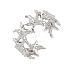 304 Stainless Steel Open Cuff Rings for Women RJEW-A079-03C-P-4