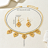 Bohemian Brass Micro Pave Cubic Zirconia Teardrop Charm Necklace & Earrings Sets for Women OD4014-2