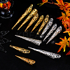 20Pcs 10 Style Hollow out Iron Finger Nail Tip Claw Rings AJEW-PH0004-10-5