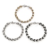 8MM 201 Stainless Steel Byzantine Chain Bracelets for Women BJEW-B143-06-2