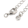 Brass Micro Pave Clear Cubic Zirconia Chain Extender KK-B148-10P-01-2