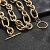 304 Stainless Steel Rolo Chain Necklace BJEW-L399-03G-4