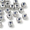 SHEGRACE Brass Cubic Zirconia Beads XGRQ4H909-682P-C-1