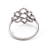 Non-Tarnish 201 Stainless Steel Flower Finger Ring RJEW-J051-32P-3