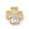 Brass Micro Pave Cubic Zirconia Pendants ZIRC-I069-01G-01-1