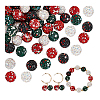 36Pcs 6 Colors Rhinestone Clay Pave Beads RB-PH0001-63-7