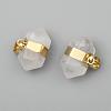 Natural Quartz Crystal Double Terminated Pointed Pendants G-P049-05G-2