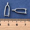 Rack Plating Brass Ice Pick Pinch Bails KK-Z030-05F-S-3