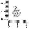 925 Sterling Silver Micro Pave Clear Cubic Zirconia Charms STER-S010-03D-P-3