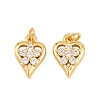 Brass Micro Pave Cubic Zirconia Pendants KK-F927-12B-G-1