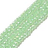 Electroplate Imitation Jade Glass Rondelle Beads Strands LS-EGLA-F050B-02AB-1