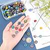 Mixed Styles Handmade Lampwork Glass European Beads LPDL-PH0001-03-WH-4