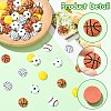 60Pcs 6 Styles Sport Opaque Resin Cabochons RESI-CJ0004-95-3