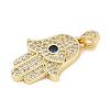 Brass Micro Pave Cubic Zirconia Pendants KK-Q028-64G-2