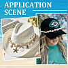 6Pcs 6 Styles Ocean Theme Cowrie Shell & Aluminum & Brass Alloy Cap Chain HJEW-SC0002-36-6