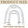 2Pcs 2 Styles CCB Plastic Rectangle Link Purse Chains FIND-HS0002-14P-2