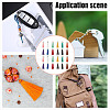 72Pcs 12 Colors Flocking Faux Suede Tassel Pendants Decorations FIND-GO0001-83-7