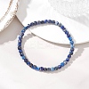 Natural Lapis Lazuli Beaded Stretch Bracelets for Women BJEW-JB13335-03-1