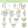 DIY Hollow Butterfly Dangle Earrings Making Kit DIY-SC0024-05-2