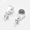 Anti-Tarnish Rhodium Plated 925 Sterling Silver Pendant Bails STER-E050-05P-1