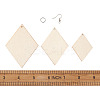 DIY Rhombus Shape Natural Wood Pendants Earring Making Kits DIY-YS0001-14-7