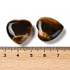 Natural Tiger Eye Heart Palm Stones G-M416-09C-3