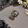  1Pc Tibetan Style Brass Shackle Clasps KK-NB0003-68-4