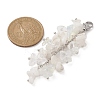 Natural Rainbow Moonstone & Opalite Chip Beaded Pendant Decorations HJEW-JM01234-04-2