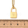 304 Stainless Steel Rolo Chain Pendant Necklaces NJEW-S444-01G-19-3