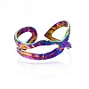 304 Stainless Steel Criss Cross Cuff Ring RJEW-N038-098-2