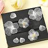 40Pcs 4 Styles Iron Etched Metal Embellishments Pendants IFIN-CJ0001-81-6