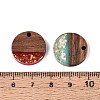 Opaque Resin and Walnut Wood Pendants RESI-T060-05M-3