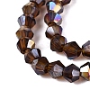 Transparent Electroplate Glass Beads Strands GLAA-F029-4mm-A30-3