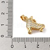 Rack Plating Brass & Cubic Zirconia Pendants KK-L216-064G-3