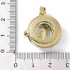 Brass Cubic Zirconia with Glass Pendents KK-Q815-11G-3