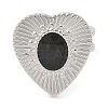 304 Stainless Steel Enamel Open Cuff Rings for Women RJEW-F166-52P-02-2