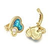 Heart Rack Plating Brass Micro Pave Cubic Zirconia Hoop Earrings EJEW-P277-07A-G-2