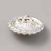 1-Hole Alloy Rhinestone Shank Buttons BUTT-WH0030-22-2