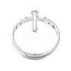 Non-Tarnish 304 Stainless Steel Hollow Out Cross Adjustable Ring for Women RJEW-I097-05P-3