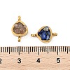 Natural Mixed Stone Chip 304 Stainless Steel Triangle Connector Charms KK-P300-28G-3