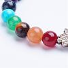 Natural Black Agate(Dyed & Heated) Beaded Stretch Bracelets BJEW-P072-F06-3