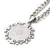 201 Stainless Steel Pendant Necklaces for Women Men NJEW-G123-06P-1-2