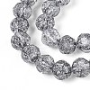 Transparent Crackle Glass Beads Strands GLAA-N053-8mm-02-3