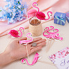 50Pcs 2 Colors Wood with Paper Cake Toppers AJEW-TA0001-61-4