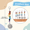 20Pcs 5 Style Natural & Synthetic Gemstone and Alloy Pendant Decorations HJEW-YW00155-3