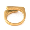Ion Plating(IP) 304 Stainless Steel Open Cuff Finger Rings for Women RJEW-A414-23B-G-3