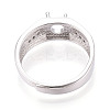 Rhodium Plated 925 Sterling Silver Micro Pave Cubic Zirconia Engagement Solitaire Adjustable Ring Settings STER-T008-14P-3