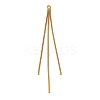 Brass Square Snake Chains Tassel Big Pendants LS-KK-G510-02G-1